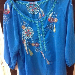 Womens Johnny Was Large L Blouse